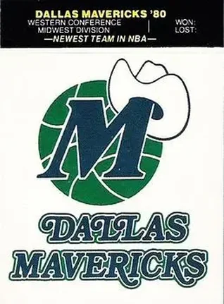 1980-81 Fleer NBA Team Stickers #NNO - Logo - Dallas Mavericks