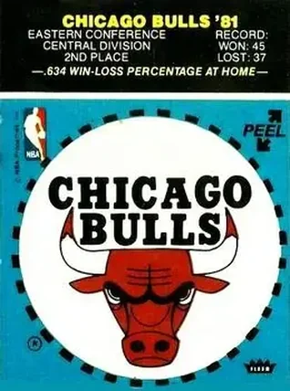 1981-82 Fleer NBA Team Stickers #NNO - (Blue) - Chicago Bulls