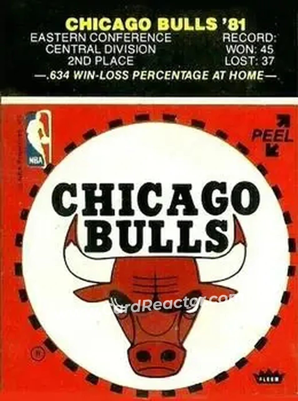 1981-82 Fleer NBA Team Stickers #NNO - (Red) - Chicago Bulls - Front