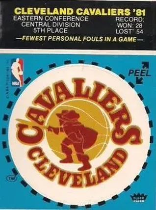 1981-82 Fleer NBA Team Stickers #NNO - (Blue) - Cleveland Cavaliers