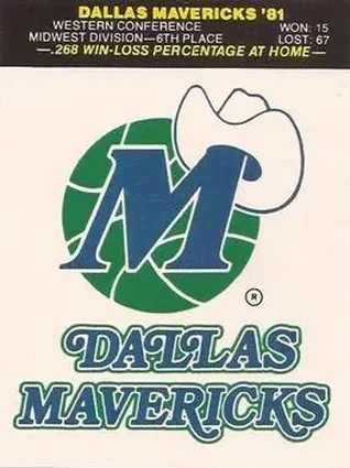 1981-82 Fleer NBA Team Stickers #1981 - Logo - Dallas Mavericks