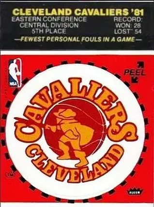 1981-82 Fleer NBA Team Stickers #NNO - (Red) - Cleveland Cavaliers