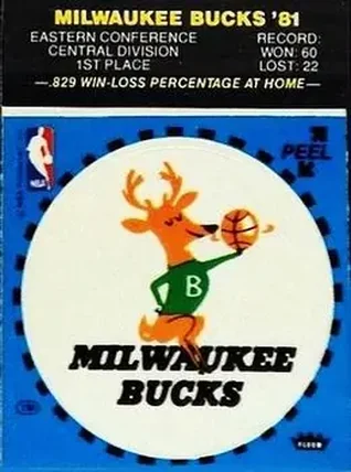 1981-82 Fleer NBA Team Stickers #NNO - (Blue) - Milwaukee Bucks
