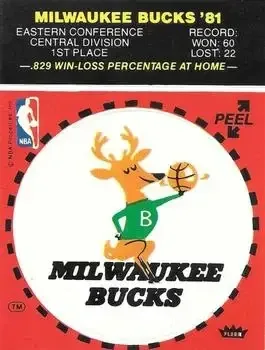 1981-82 Fleer NBA Team Stickers feature card
