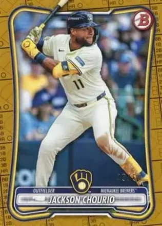 2026 Bowman - Gold Pattern #4 - Jackson Chourio - Milwaukee Brewers