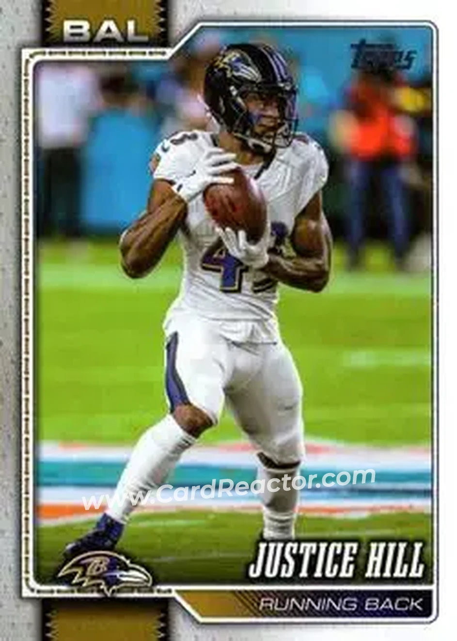 2026 Topps Flagship #18 - Justice Hill - Baltimore Ravens - Front