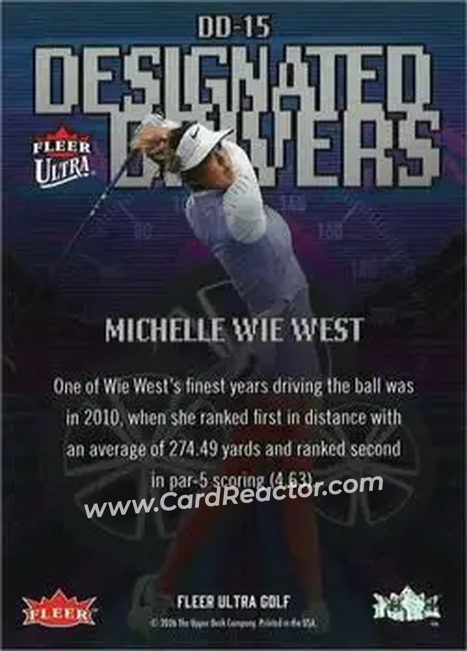 2026 Fleer Ultra - Designated Drivers #DD-15 - Michelle Wie West - Back