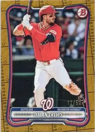 2026 Bowman - Gold Pattern #54 - Dylan Crews - Washington Nationals
