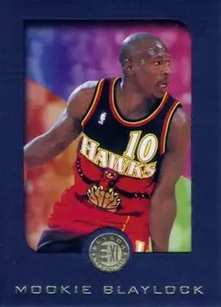 1995-96 SkyBox E-XL - Blue #2 - Mookie Blaylock - Atlanta Hawks