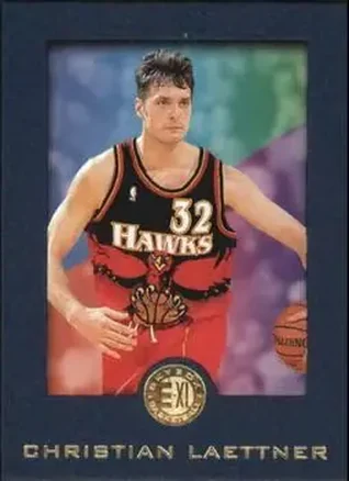 1995-96 SkyBox E-XL - Blue #3 - Christian Laettner - Atlanta Hawks