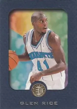 1995-96 SkyBox E-XL - Blue #9 - Glen Rice - Charlotte Hornets