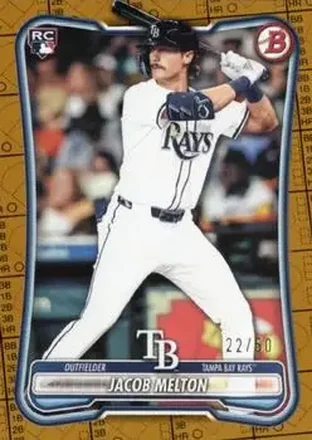 2026 Bowman - Gold Pattern #87 - Jacob Melton - Tampa Bay Rays