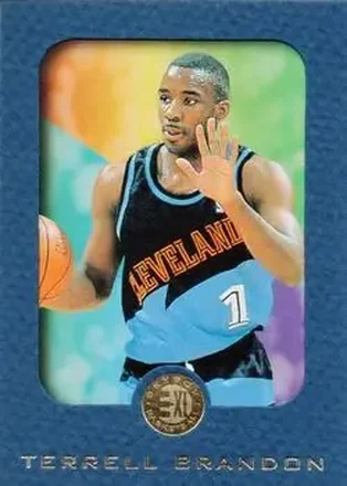 1995-96 SkyBox E-XL - Blue #14 - Terrell Brandon - Cleveland Cavaliers
