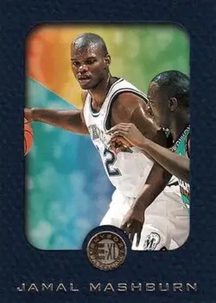 1995-96 SkyBox E-XL - Blue #19 - Jamal Mashburn - Dallas Mavericks
