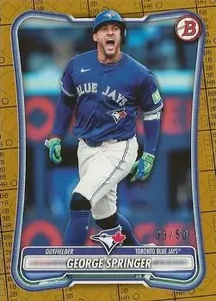 2026 Bowman - Gold Pattern #95 - George Springer - Toronto Blue Jays