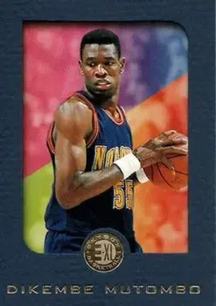 1995-96 SkyBox E-XL - Blue #22 - Dikembe Mutombo - Denver Nuggets