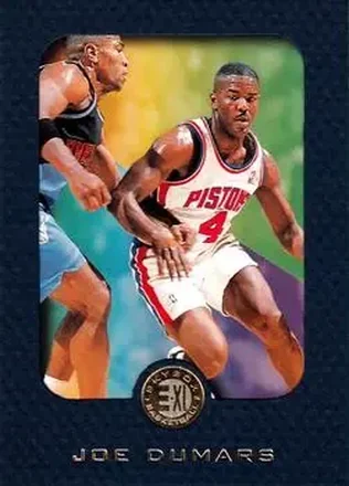 1995-96 SkyBox E-XL - Blue #23 - Joe Dumars - Detroit Pistons