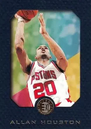 1995-96 SkyBox E-XL - Blue #25 - Allan Houston - Detroit Pistons