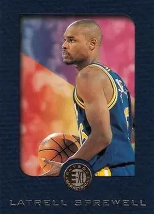 1995-96 SkyBox E-XL - Blue #27 - Latrell Sprewell - Golden State Warriors