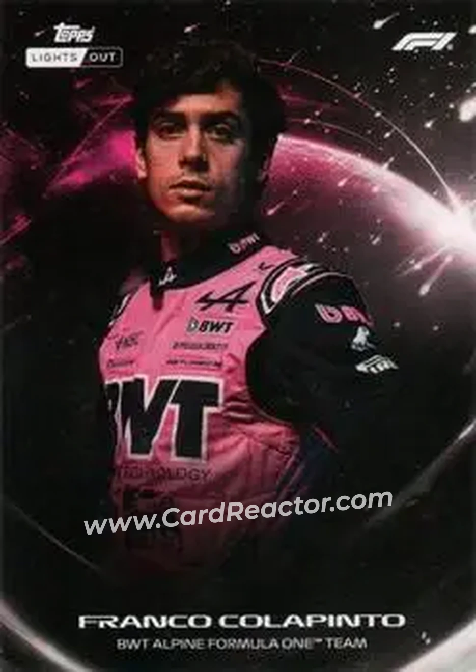 2026 Topps Lights Out Formula 1 #NNO - Franco Colapinto - BWT Alpine F1 Team - Front