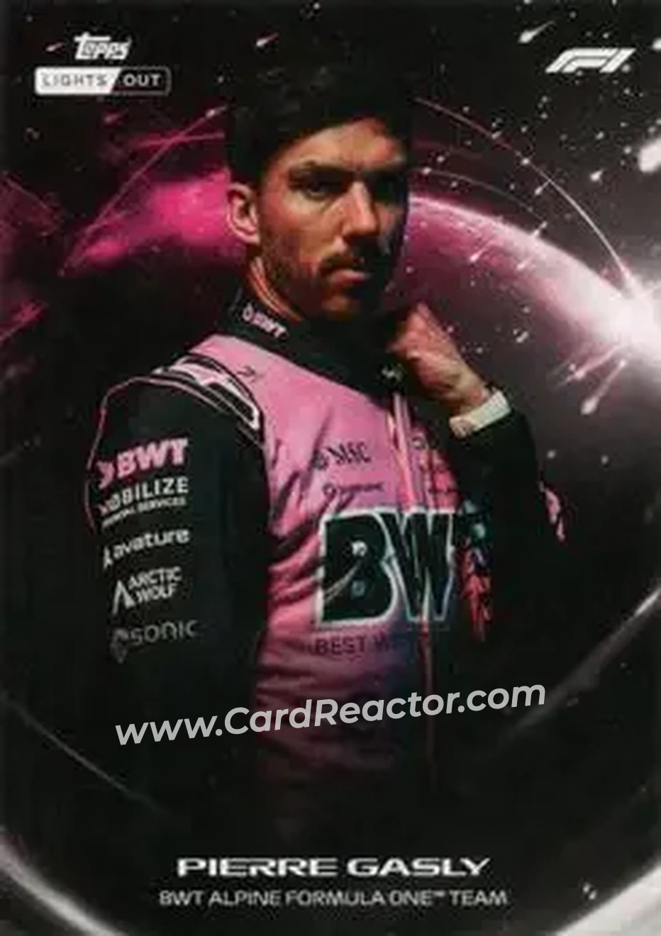 2026 Topps Lights Out Formula 1 #NNO - Pierre Gasly - BWT Alpine F1 Team - Front