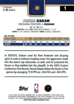 Back of Pascal Siakam
