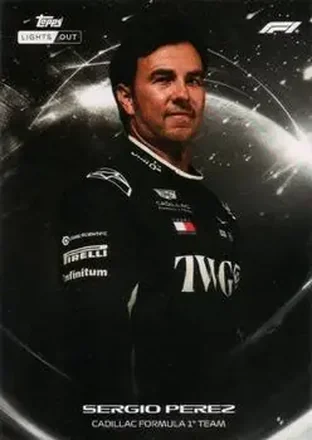 2026 Topps Lights Out Formula 1 #NNO - Sergio Perez - Cadillac Formula 1 Team