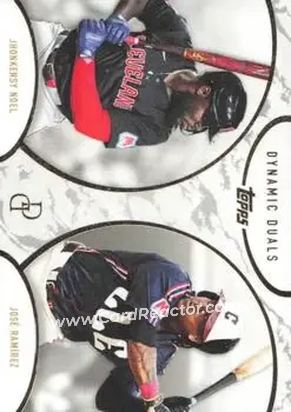 2025 Topps Dynamic Duals #4 - Jhonkensy Noel - José Ramírez - Cleveland Guardians - Cleveland Guardians - Front
