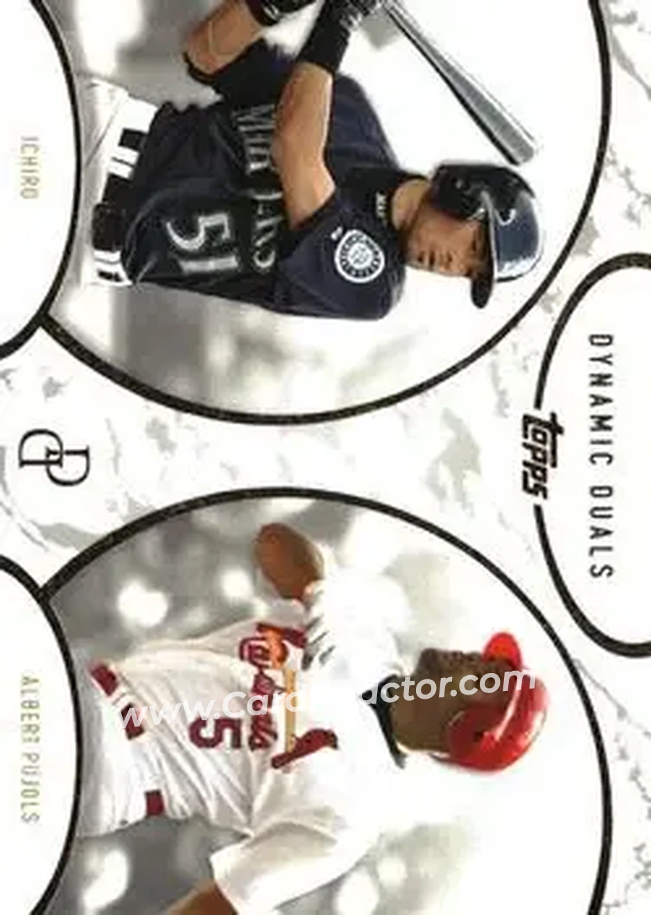 2025 Topps Dynamic Duals #5 - Ichiro - Albert Pujols - Seattle Mariners - St. Louis Cardinals - Front