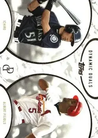 2025 Topps Dynamic Duals #5 - Ichiro - Albert Pujols - Seattle Mariners - St. Louis Cardinals