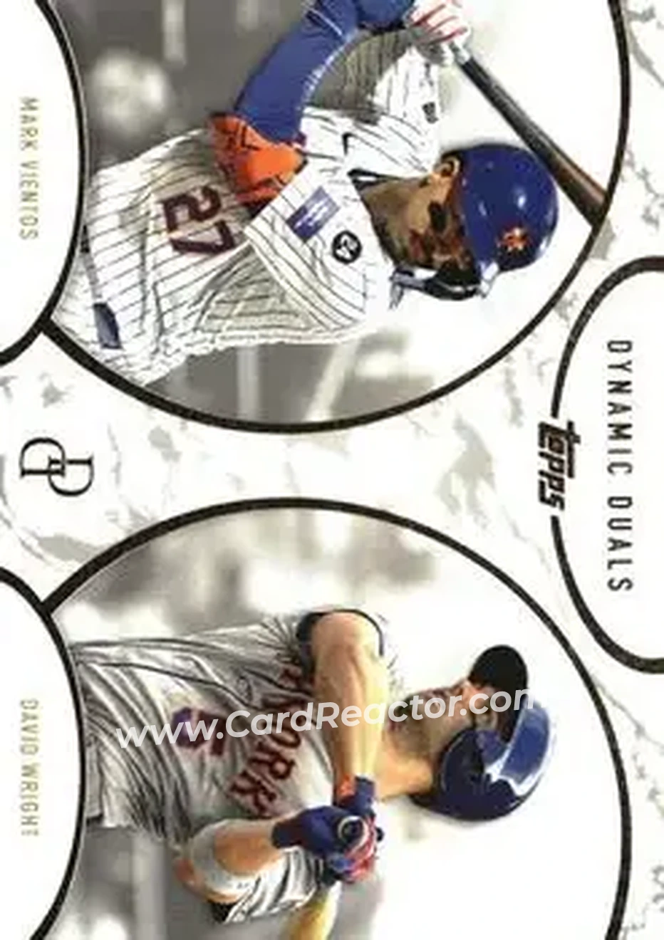 2025 Topps Dynamic Duals #9 - Mark Vientos - David Wright - New York Mets - New York Mets - Front 2025 Topps Dynamic Duals #9 - Mark Vientos - David Wright - New York Mets - New York Mets - Front