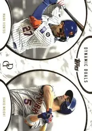 2025 Topps Dynamic Duals #9 - Mark Vientos - David Wright - New York Mets - New York Mets