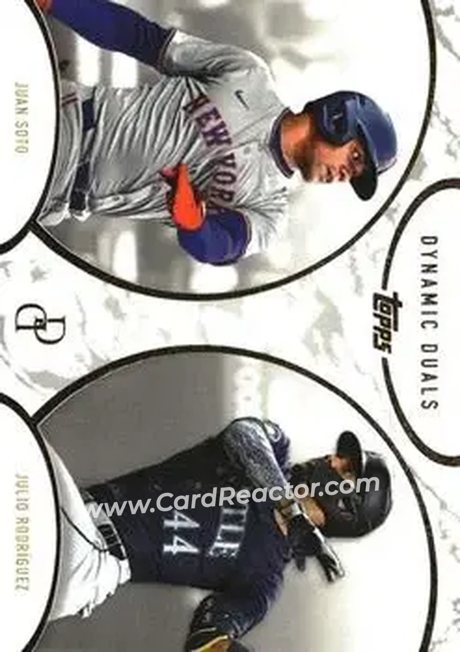 2025 Topps Dynamic Duals #10 - Juan Soto - Julio Rodríguez - New York Mets - Seattle Mariners - Front