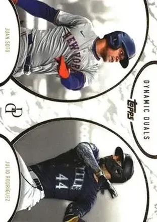 2025 Topps Dynamic Duals #10 - Juan Soto - Julio Rodríguez - New York Mets - Seattle Mariners