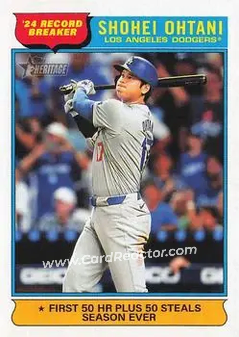 2025 Topps Heritage #1 - Shohei Ohtani - Los Angeles Dodgers - Front