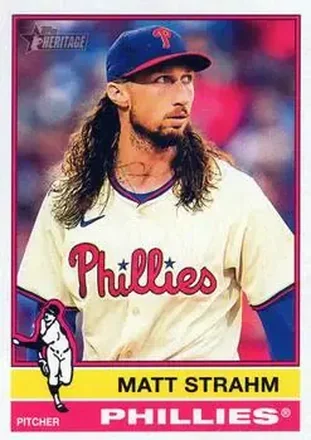 2025 Topps Heritage #7 - Matt Strahm - Philadelphia Phillies