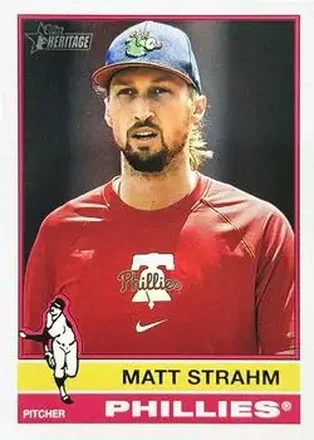 2025 Topps Heritage #7b - Matt Strahm - Philadelphia Phillies