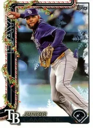 2025 Topps Holiday #H3 - Junior Caminero - Tampa Bay Rays