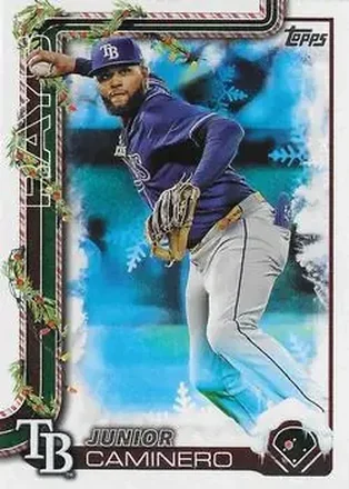 2025 Topps Holiday #H3b - Junior Caminero - Tampa Bay Rays
