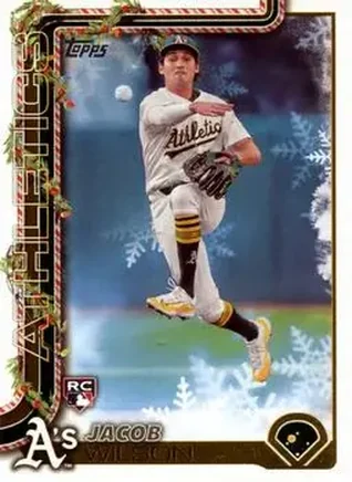 2025 Topps Holiday #H4 - Jacob Wilson - Athletics