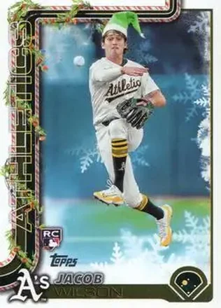 2025 Topps Holiday #H4b - Jacob Wilson - Athletics