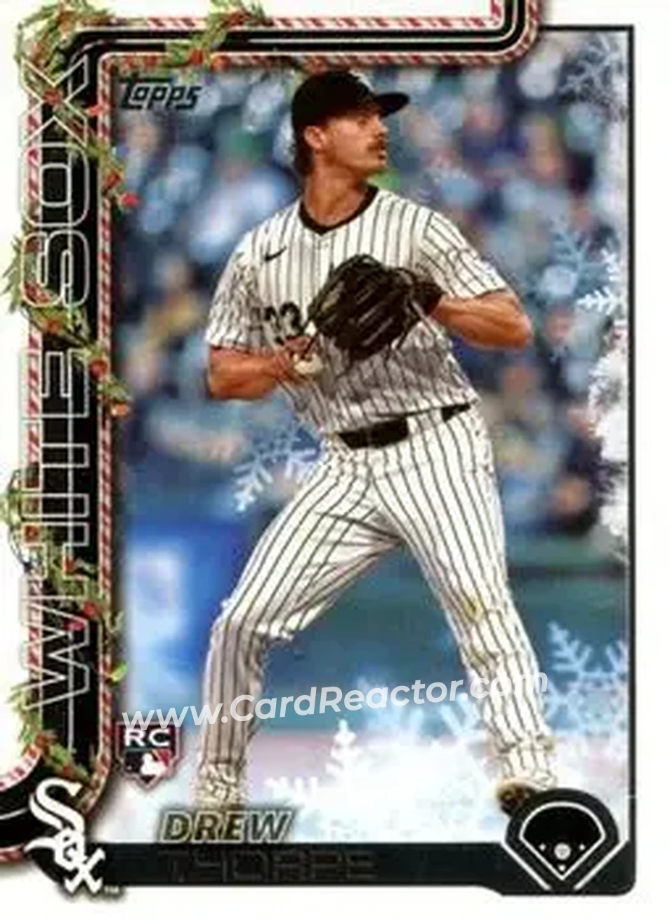 2025 Topps Holiday #H6 - Drew Thorpe - Chicago White Sox - Front