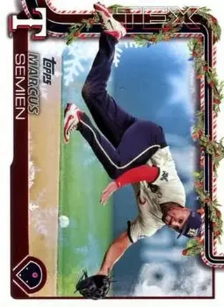2025 Topps Holiday #H9 - Marcus Semien - Texas Rangers