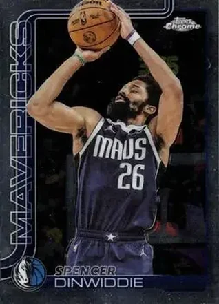 2025-26 Topps Chrome #13 - Spencer Dinwiddie - Dallas Mavericks 2025-26 Topps Chrome #13 - Spencer Dinwiddie - Dallas Mavericks