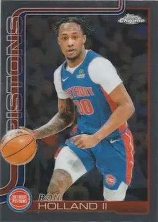 2025-26 Topps Chrome #16 - Ron Holland II - Detroit Pistons 2025-26 Topps Chrome #16 - Ron Holland II - Detroit Pistons