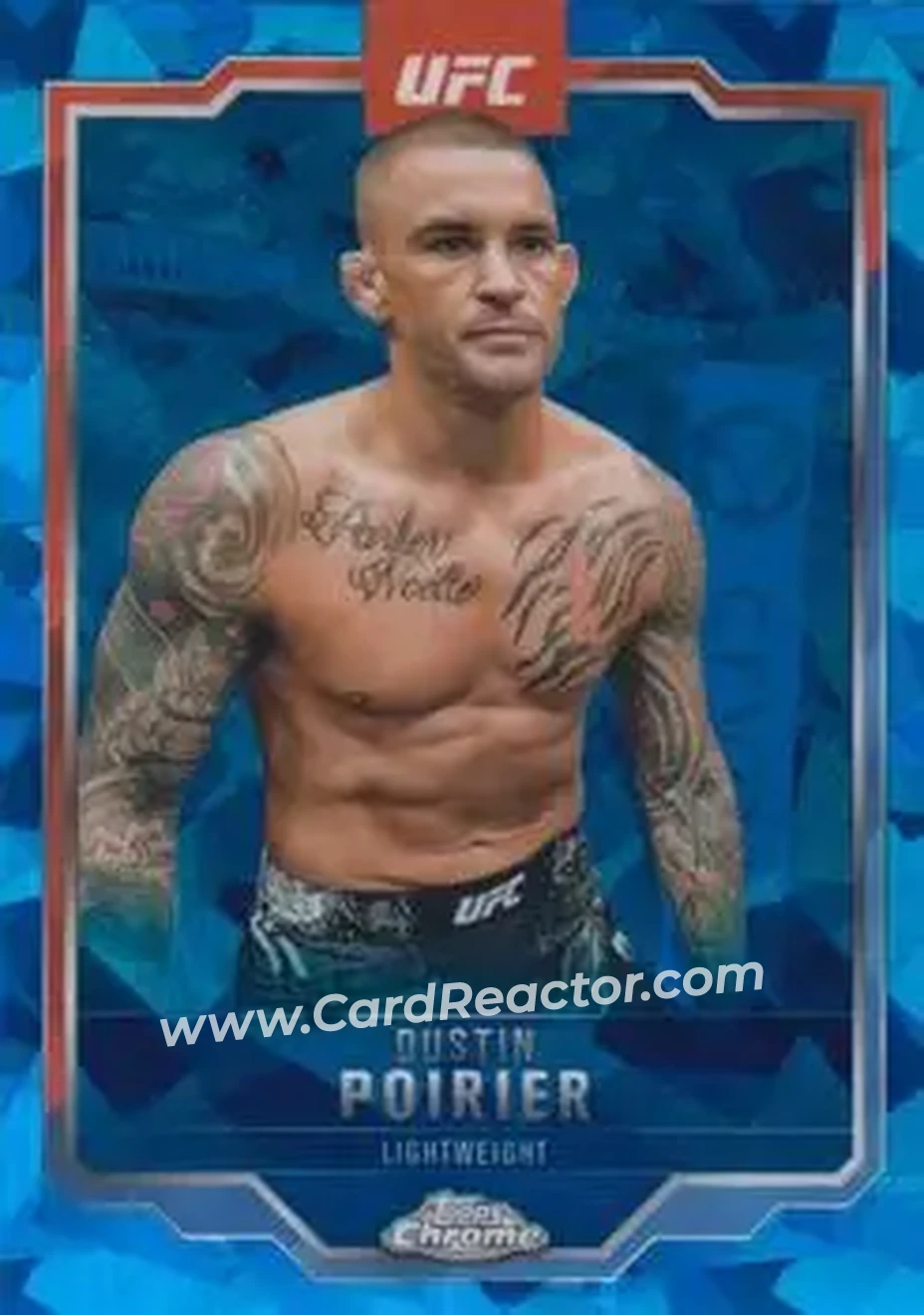 2025 Topps Chrome Sapphire Edition UFC #7 - Dustin Poirier - Front