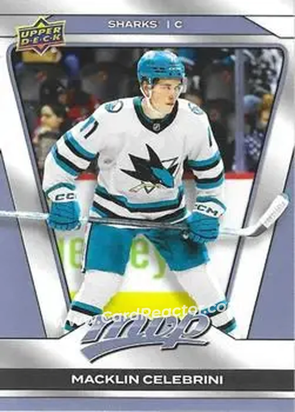 2025-26 Upper Deck MVP #17 - Macklin Celebrini - San Jose Sharks - Front