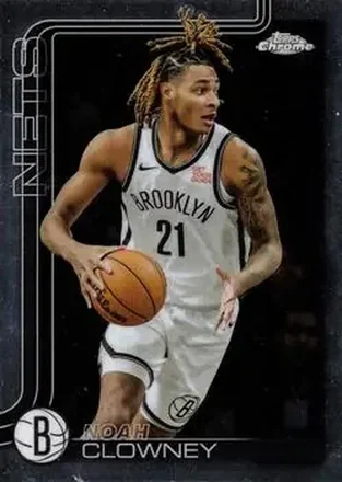 2025-26 Topps Chrome #23 - Noah Clowney - Brooklyn Nets 2025-26 Topps Chrome #23 - Noah Clowney - Brooklyn Nets