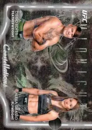 2025 Topps Midnight UFC #CS-3 Constellations Moonbeam Alexa Grasso - Diego Lopes
