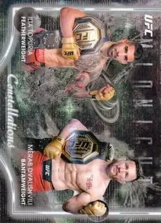 2025 Topps Midnight UFC #CS-7 Constellations Moonbeam Merab Dvalishvili - Ilia Topuria